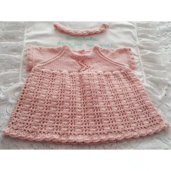 Crochet and Knit pattern 002 - baby dress and headband