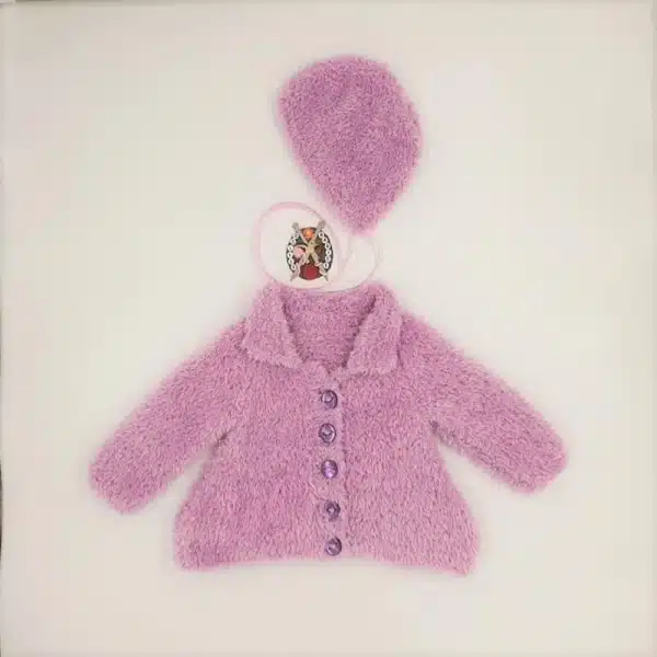 Girl's fluffy coat knitting pattern