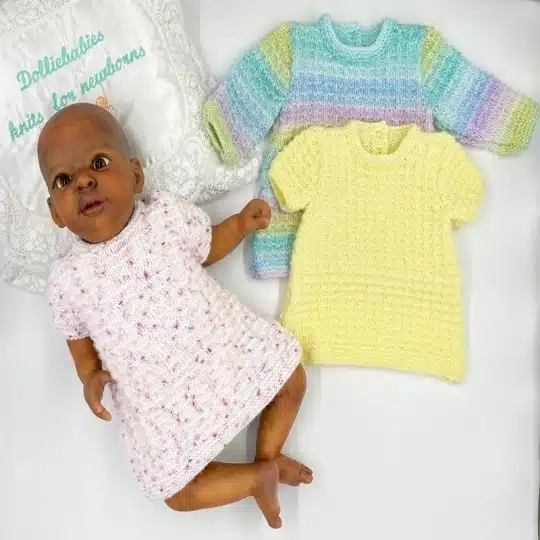 Baby jumper dress knitting pattern