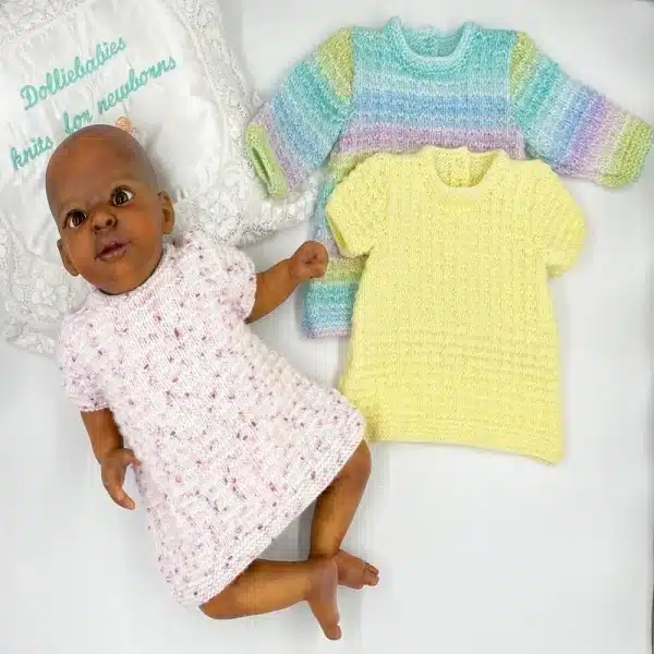 Baby jumper dress knitting pattern