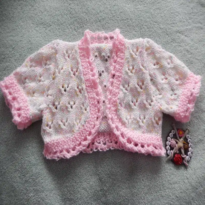 Knitting Pattern 054 - Girls Lacy Bolero