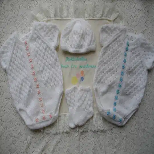 Larger Baby Bodysuit Knitting Pattern 3-6 months