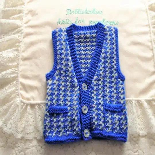 Boy's casual waistcoat knitting pattern