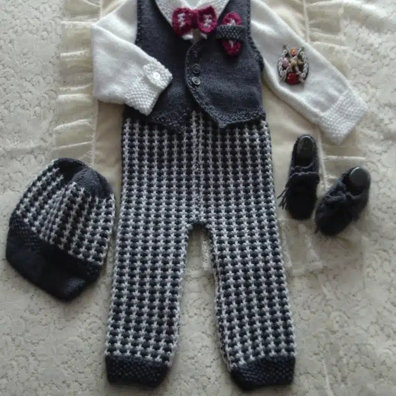 Knitting Pattern 061 - Boys Formal Suit