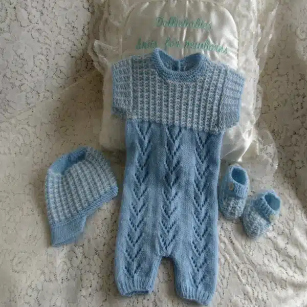 Boys Summer romper set knitting pattern