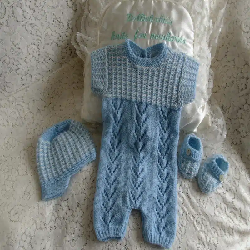 Knitting Pattern 066 - Boys Summer Romper Set