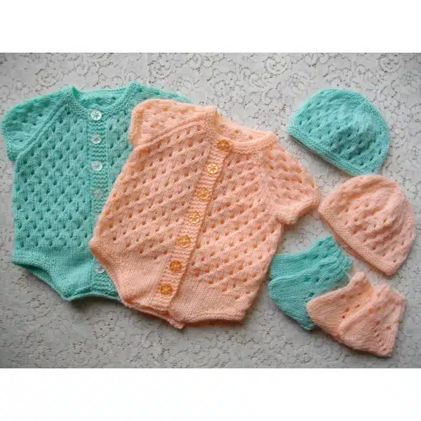 Newborn knitting pattern for a baby or reborn doll bodysuit